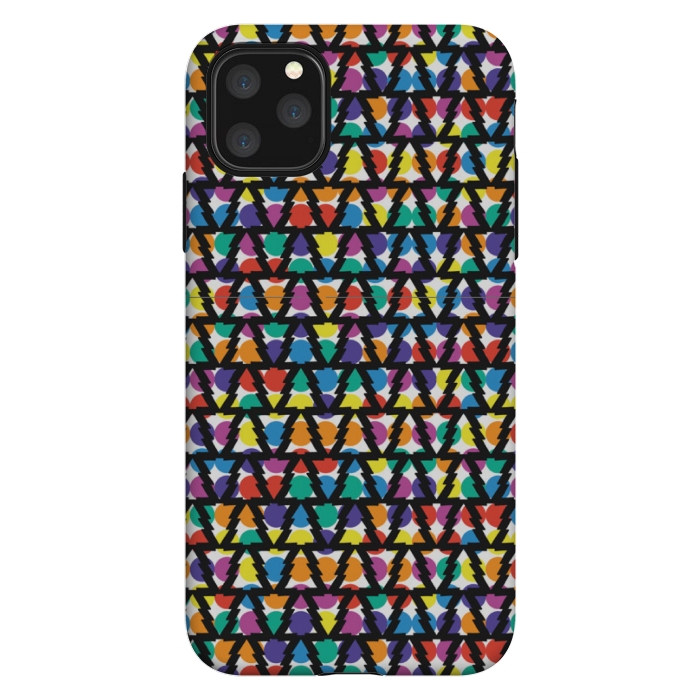 iPhone 11 Pro Max StrongFit multi color christmas tree pattern by MALLIKA