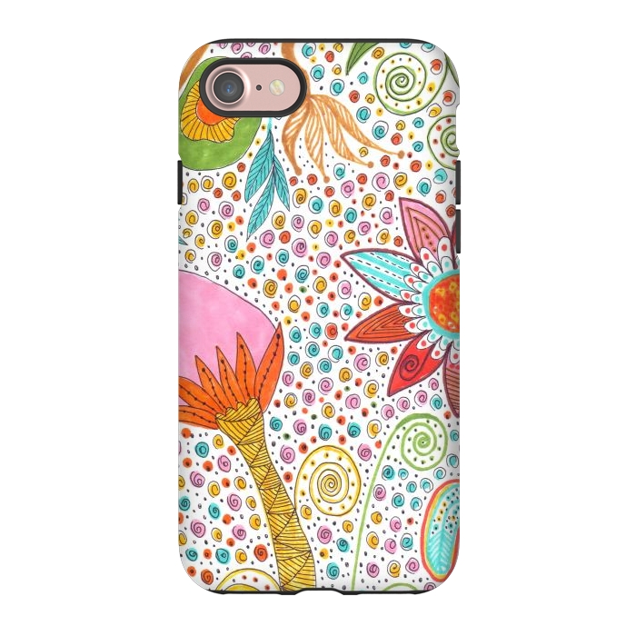iPhone 7 StrongFit Floral mandala dot art by ArtKingdom7
