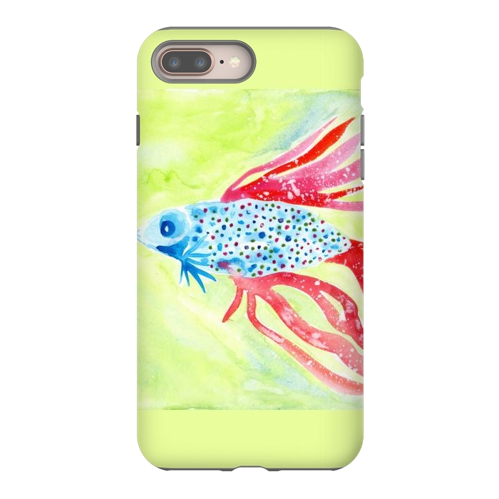 iPhone 7 plus StrongFit Betta fish watercolor by ArtKingdom7