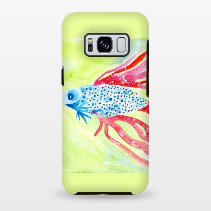 Galaxy S8 plus StrongFit Betta fish watercolor by ArtKingdom7