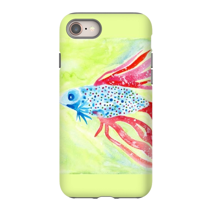 iPhone 8 StrongFit Betta fish watercolor by ArtKingdom7