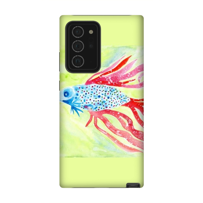 Galaxy Note 20 Ultra StrongFit Betta fish watercolor by ArtKingdom7