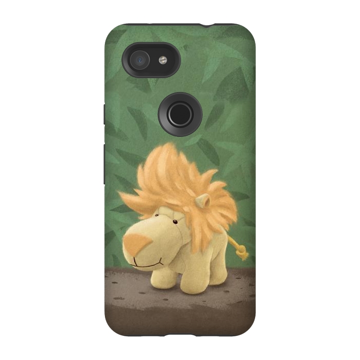 Pixel 3A StrongFit Cute lion by Laura Nagel