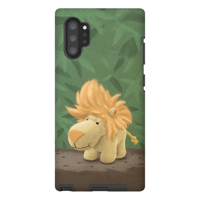 Galaxy Note 10 plus StrongFit Cute lion by Laura Nagel