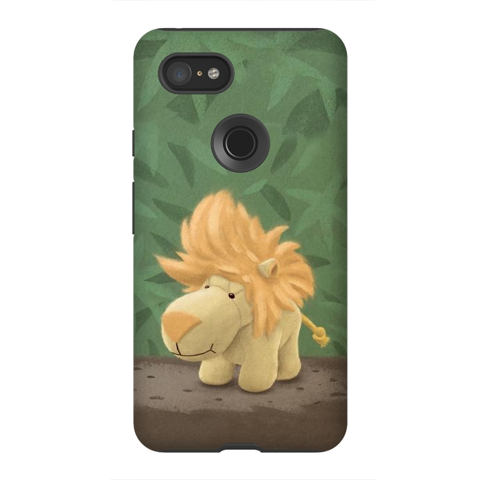 Pixel 3XL StrongFit Cute lion by Laura Nagel