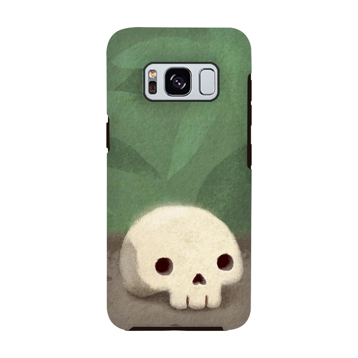 Galaxy S8 StrongFit Jungle skull by Laura Nagel