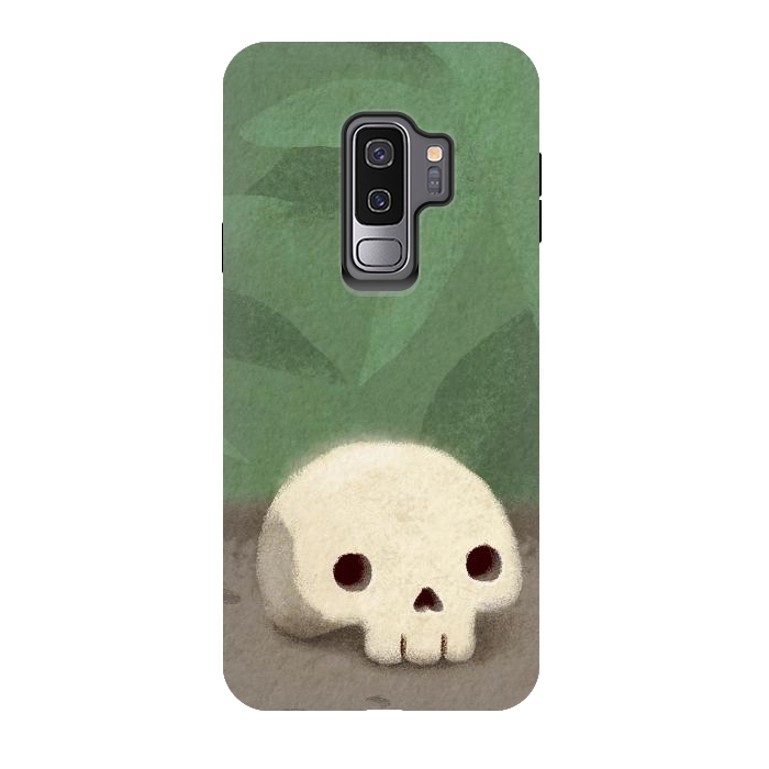 Galaxy S9 plus StrongFit Jungle skull by Laura Nagel