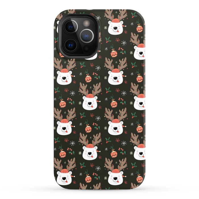 iPhone 12 Pro StrongFit cute rein deer love by MALLIKA