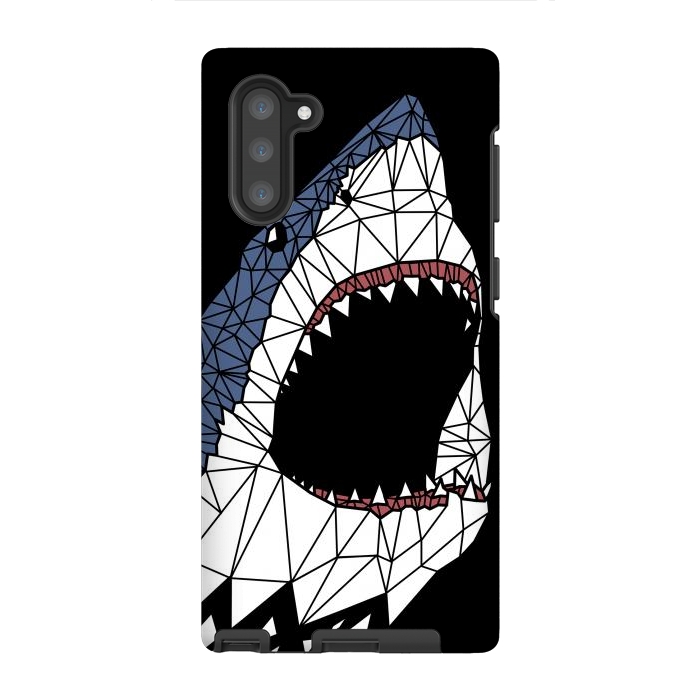 Galaxy Note 10 StrongFit Geometric Shark by Alberto