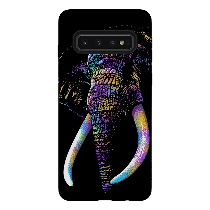 Galaxy S10 StrongFit Colorful Elephant by Alberto