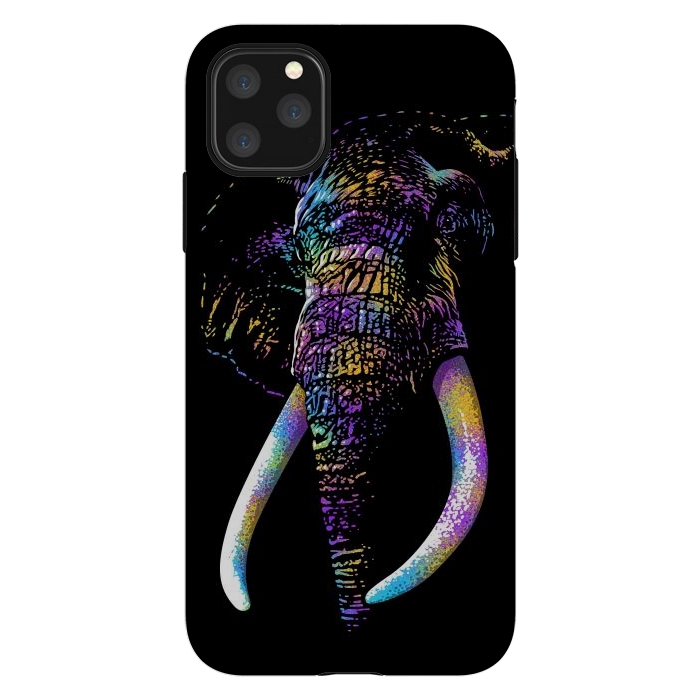 iPhone 11 Pro Max StrongFit Colorful Elephant by Alberto