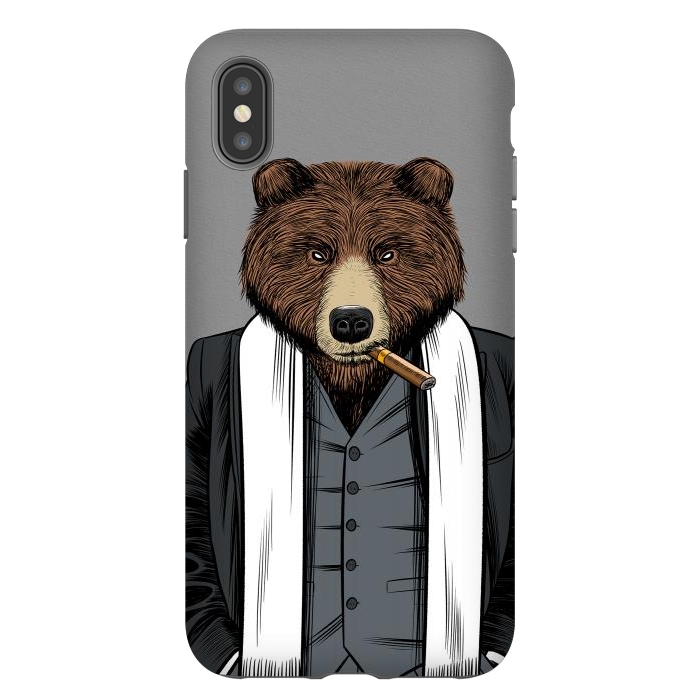 iPhone Xs Max StrongFit Mafia Grizzly Bear by Alberto