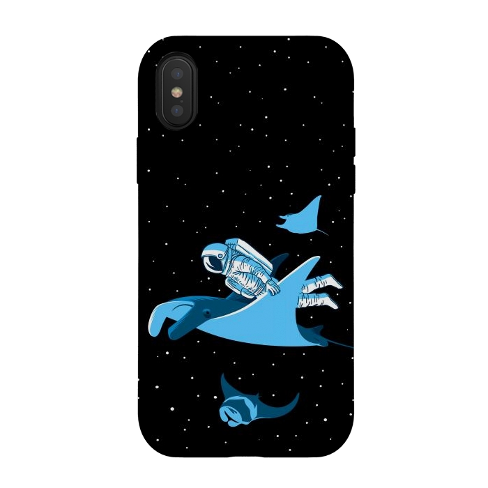 iPhone Xs / X StrongFit Astronaut blanket fish by Alberto