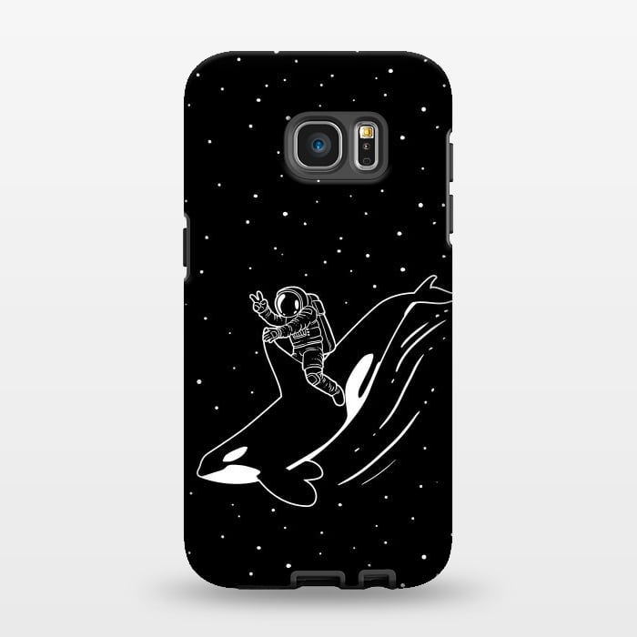 Galaxy S7 EDGE StrongFit Killer Whale Astronaut by Alberto