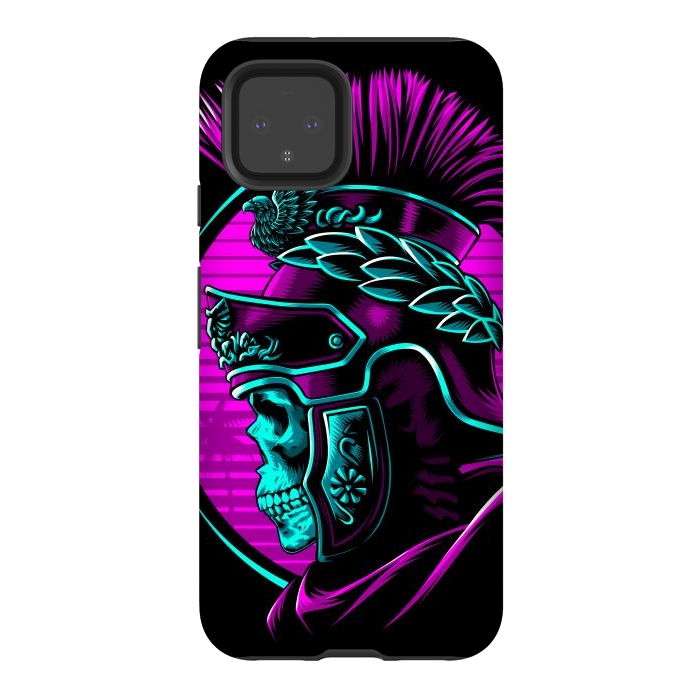 Pixel 4 StrongFit Retro Roman Skull by Alberto