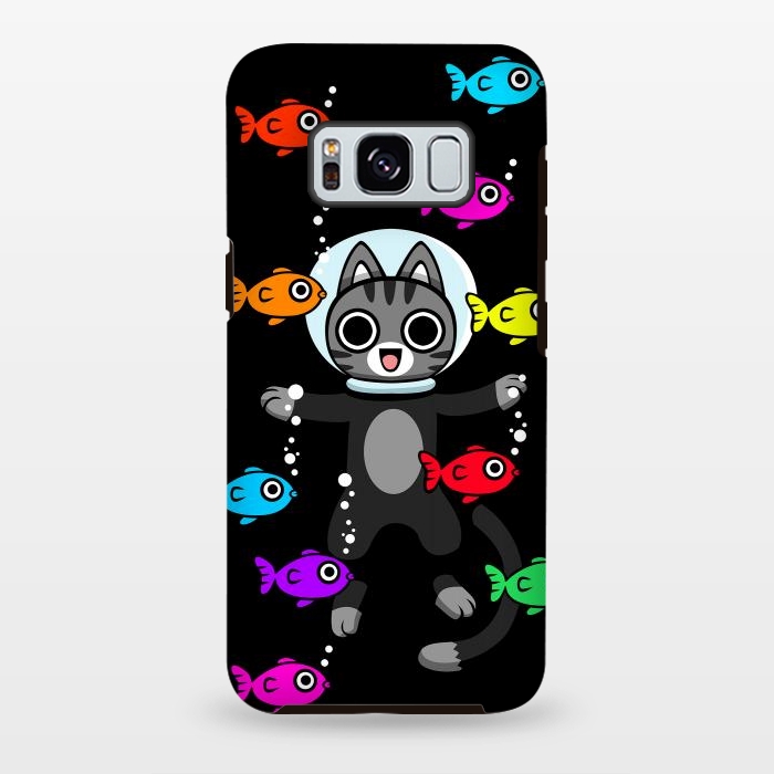 Galaxy S8 plus StrongFit Aquarium Cat by Alberto