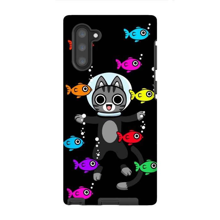 Galaxy Note 10 StrongFit Aquarium Cat by Alberto