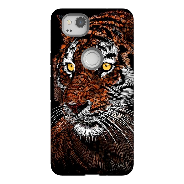 Pixel 2 StrongFit Realistic Tiger by Alberto