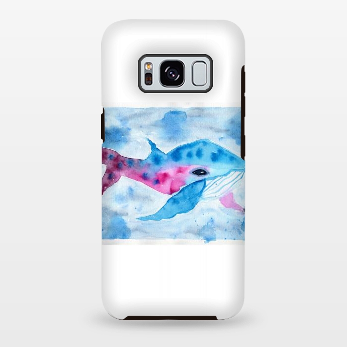 Galaxy S8 plus StrongFit Baby whale watercolor by ArtKingdom7