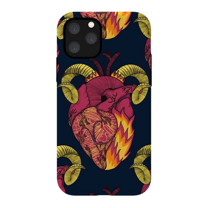 iPhone 11 Pro StrongFit Aries Heart by Ranggasme