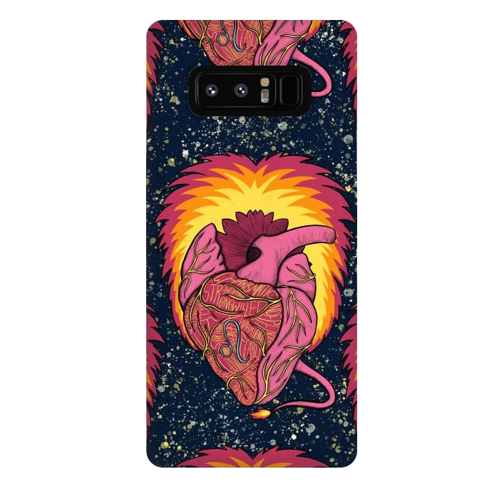 Galaxy Note 8 StrongFit Leo Heart by Ranggasme