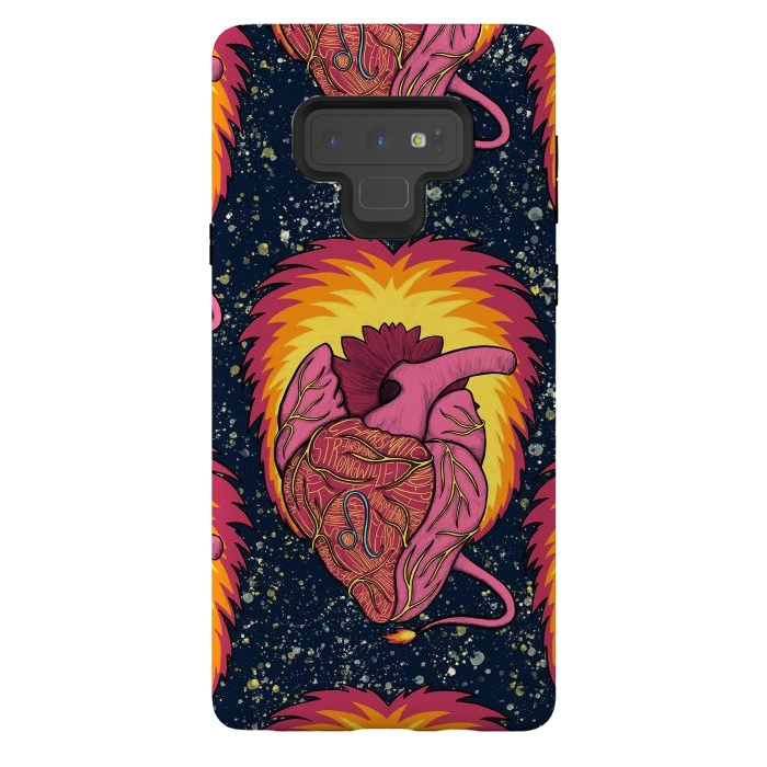 Galaxy Note 9 StrongFit Leo Heart by Ranggasme