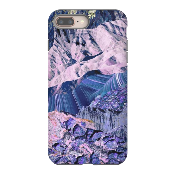 iPhone 7 plus StrongFit Blue Violet Geode mountain landscape by Oana 