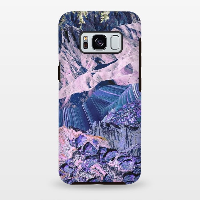 Galaxy S8 plus StrongFit Blue Violet Geode mountain landscape by Oana 