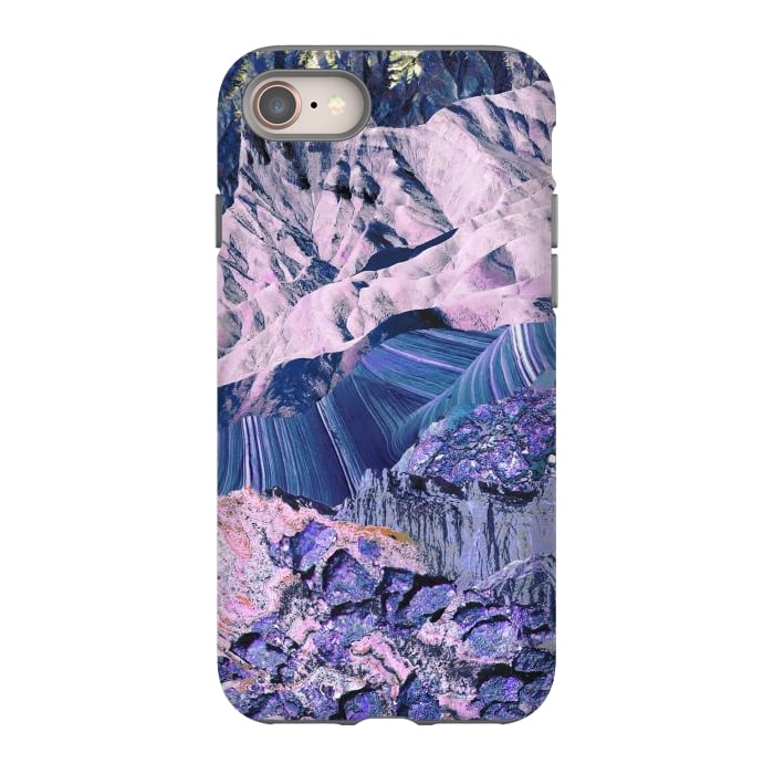 iPhone 8 StrongFit Blue Violet Geode mountain landscape by Oana 
