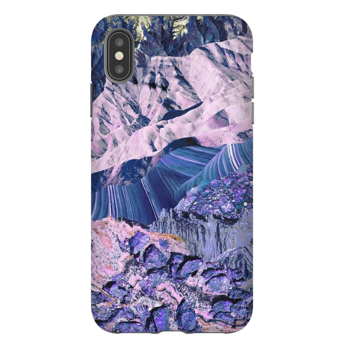 iPhone Xs Max StrongFit Blue Violet Geode mountain landscape by Oana 