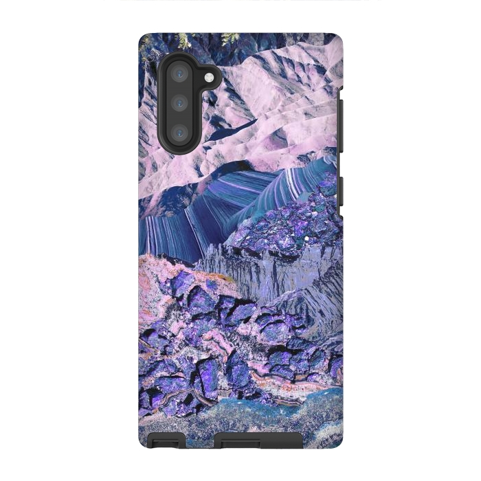 Galaxy Note 10 StrongFit Blue Violet Geode mountain landscape by Oana 
