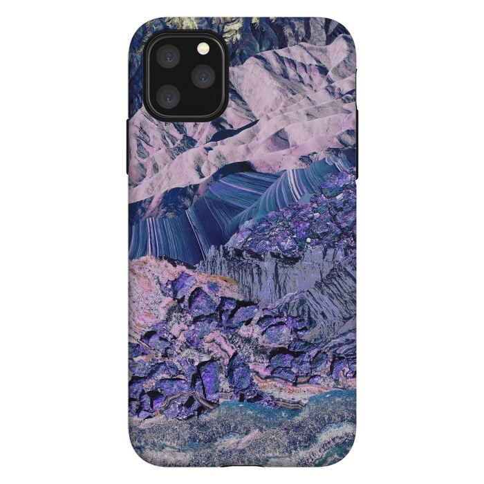 iPhone 11 Pro Max StrongFit Blue Violet Geode mountain landscape by Oana 
