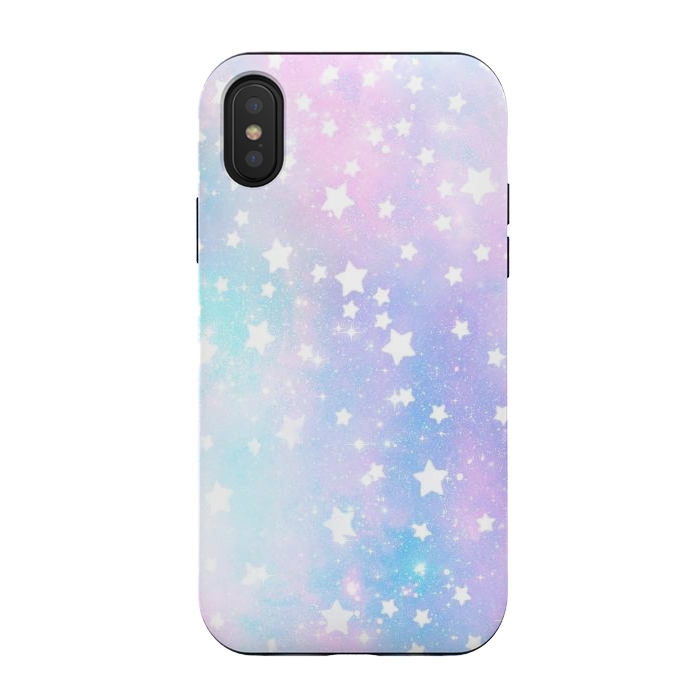 iPhone Xs / X StrongFit Rainbow galaxy and stars by Oana 