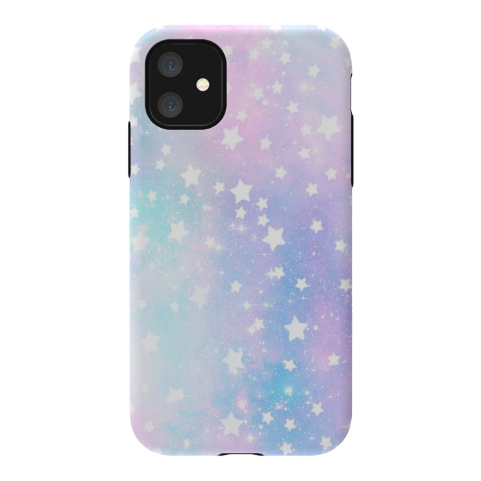 iPhone 11 StrongFit Rainbow galaxy and stars by Oana 