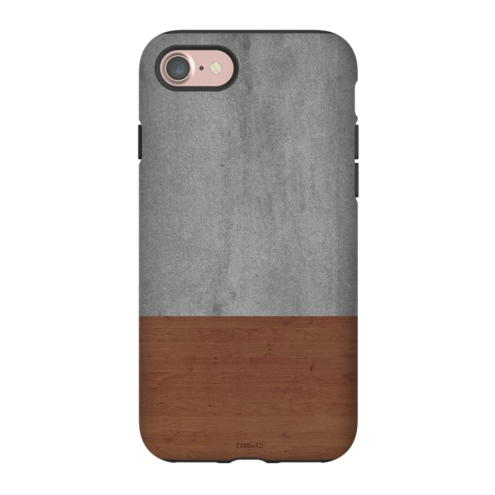 iPhone 7 StrongFit Concrete-Touch of a Wood by ''CVogiatzi.