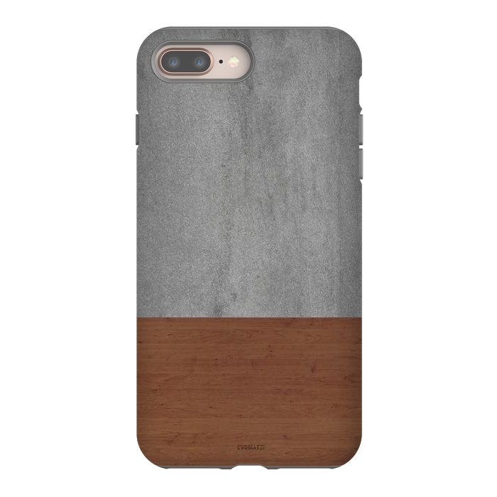 iPhone 7 plus StrongFit Concrete-Touch of a Wood by ''CVogiatzi.