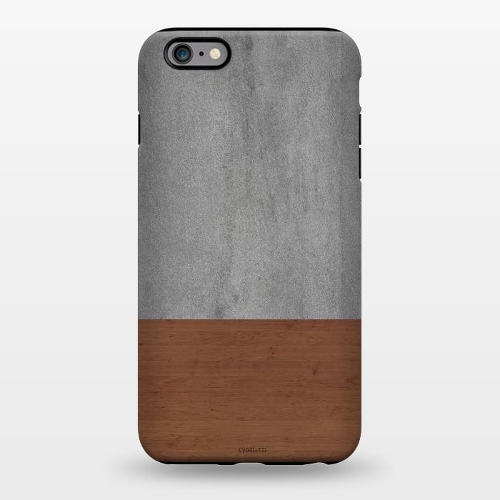 iPhone 6/6s plus StrongFit Concrete-Touch of a Wood by ''CVogiatzi.