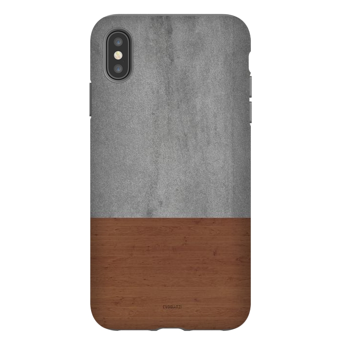 iPhone Xs Max StrongFit Concrete-Touch of a Wood by ''CVogiatzi.