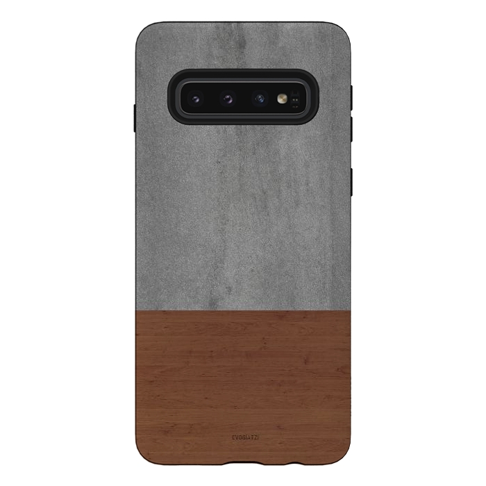 Galaxy S10 StrongFit Concrete-Touch of a Wood by ''CVogiatzi.