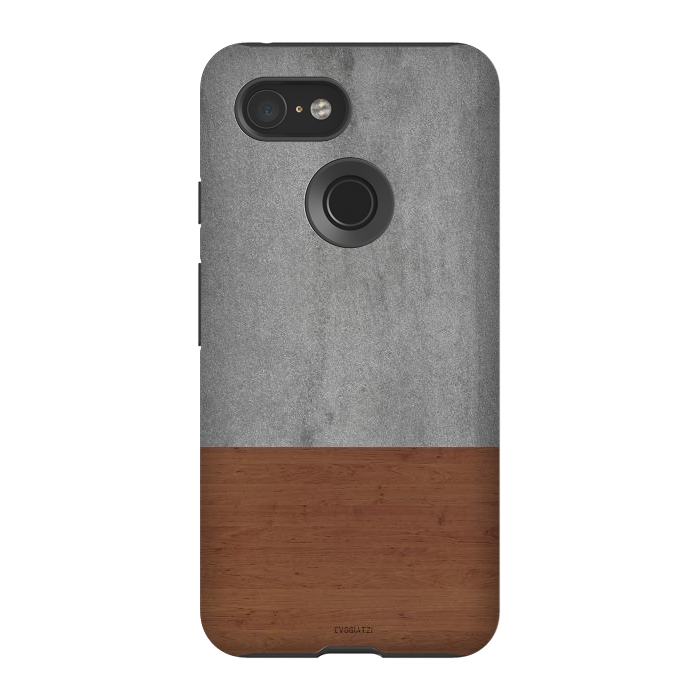 Pixel 3 StrongFit Concrete-Touch of a Wood by ''CVogiatzi.