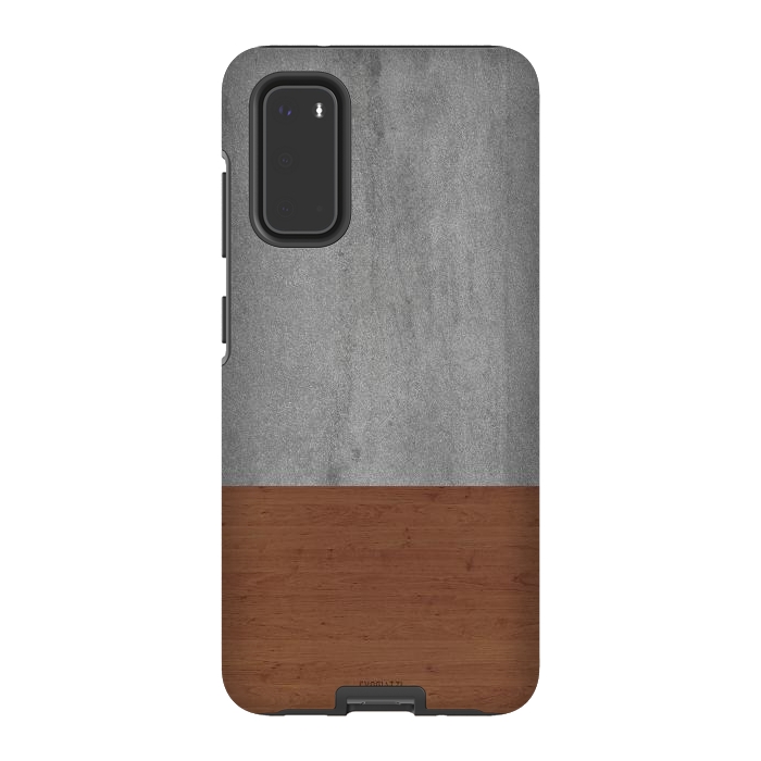 Galaxy S20 StrongFit Concrete-Touch of a Wood by ''CVogiatzi.