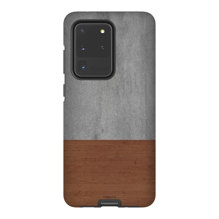 Galaxy S20 Ultra StrongFit Concrete-Touch of a Wood by ''CVogiatzi.