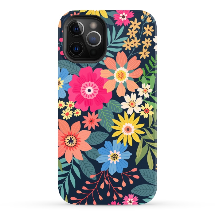 iPhone 12 Pro Max StrongFit Cute and Beautiful Floral Design Pattern 333 by ArtsCase