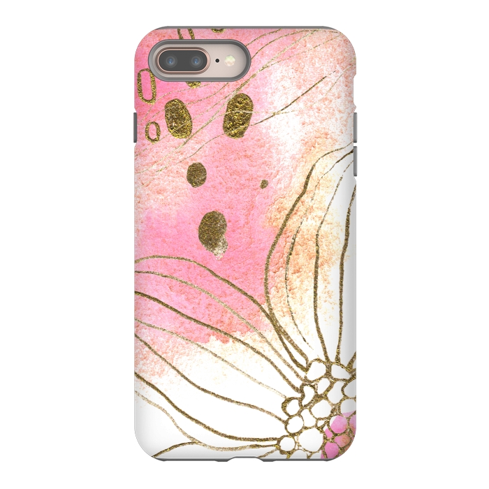 iPhone 8 plus StrongFit Pink Dreams by Lena Terzi by Elena Terzi