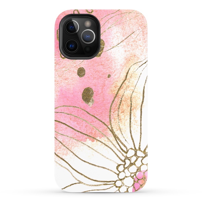 iPhone 12 Pro StrongFit Pink Dreams by Lena Terzi by Elena Terzi