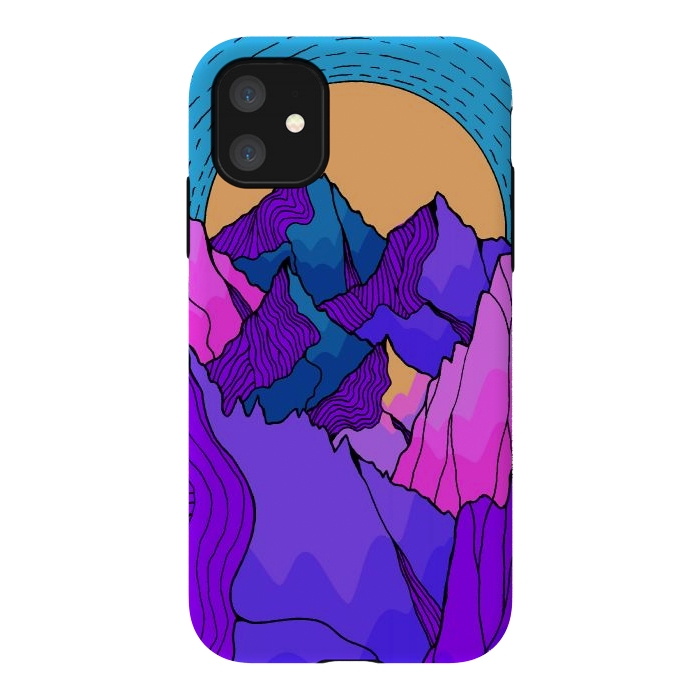 iPhone 11 StrongFit A vibrant mountain morning by Steve Wade (Swade)