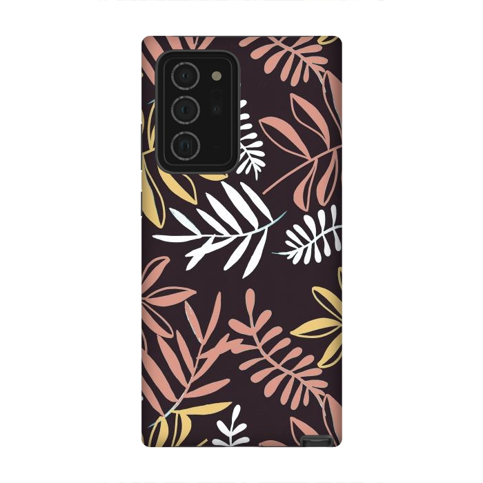 Galaxy Note 20 Ultra StrongFit Neutral modern tropical leaves by Oana 