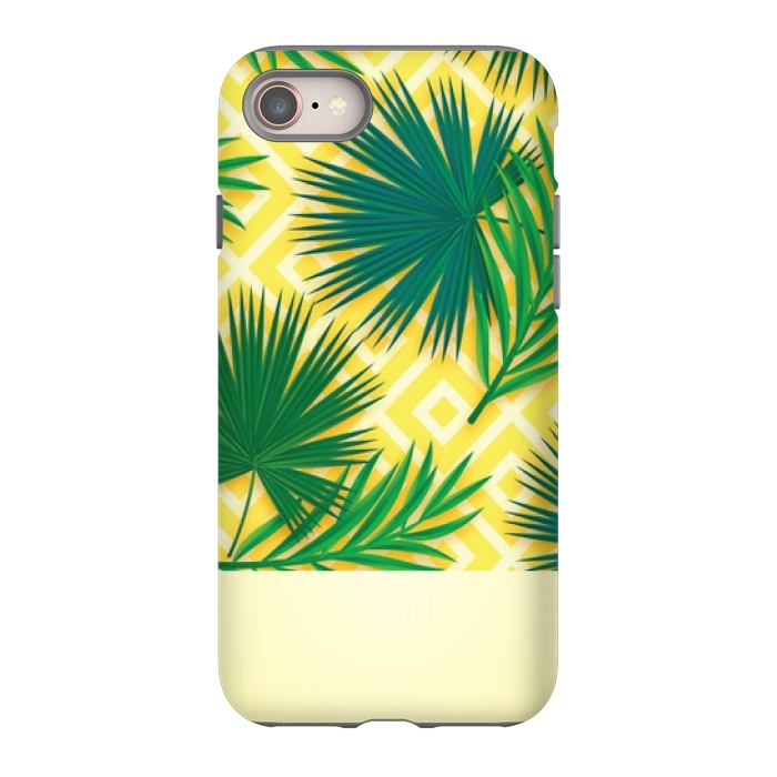 iPhone 8 StrongFit GREEN YELLOW TROPICAL LOVE by MALLIKA