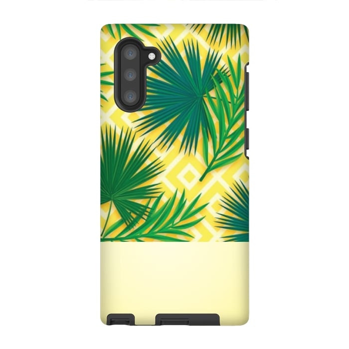 Galaxy Note 10 StrongFit GREEN YELLOW TROPICAL LOVE by MALLIKA