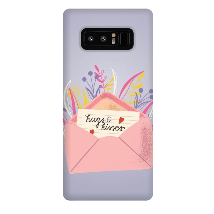 Galaxy Note 8 StrongFit Hugs and Kisses, Happy Valentine's Day 1 by Jelena Obradovic